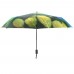 Landscape Painting Kite and Girl Folding UV Protection Umbrella Outdoor Sunshade