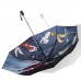 Cat and Fish Catoon Print Anti UV Folding Umbrella Outdoor Sunshade