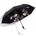 Creative Magnolia Flower Print Anti UV Folding Umbrella