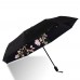 Creative Magnolia Flower Print Anti UV Folding Umbrella