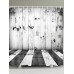 Star Wood Plank Print Waterproof Shower Curtain