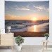 Beach Wave Sunrise Sunset Print Polyester Tapestry