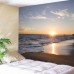 Beach Wave Sunrise Sunset Print Polyester Tapestry