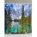 Snow Mountain Lake Print Waterproof Shower Curtain