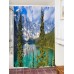 Snow Mountain Lake Print Waterproof Shower Curtain