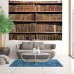 Vintage Bookshelf Digital Printing Tapestry