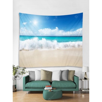 Beach Wave Print Tapestry Wall Hanging Art Decoration