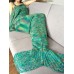 Fashion Crochet Knitted Super Soft Mermaid Tail Shape Blanket For Adult