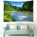 Forest Stream Fresh Landscape Pattern 3D Digital Printing Tapestry Water-resistant