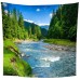 Forest Stream Fresh Landscape Pattern 3D Digital Printing Tapestry Water-resistant