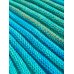 Crochet Stripe Pattern Mermaid Tail Shape Blanket