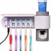 Antibacteria 2 in 1 UV Light Ultraviolet Automatic Toothpaste Dispenser Sterilizer Toothbrush Holder