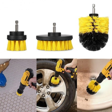 Bathroom Surfaces Tub Shower Tile and Grout All Purpose Power  Scrubber Drill Brush Cleaning Kit