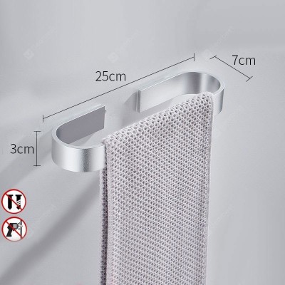 Space Aluminum Bathroom Towel Bar Free Of Punch Toilet Wall Hanging Slippers Leaching Rack