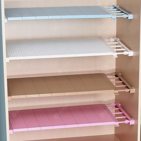 Adjustable Closet Organizer Storage Shelf Wall Mounted Kitchen Rack Space Saving Wardrobe Shelves