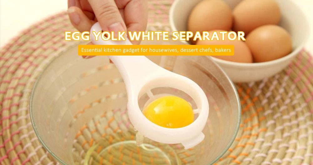 Practical Egg Yolk White Separator Household Supplies Gadgets Home Necessities- White