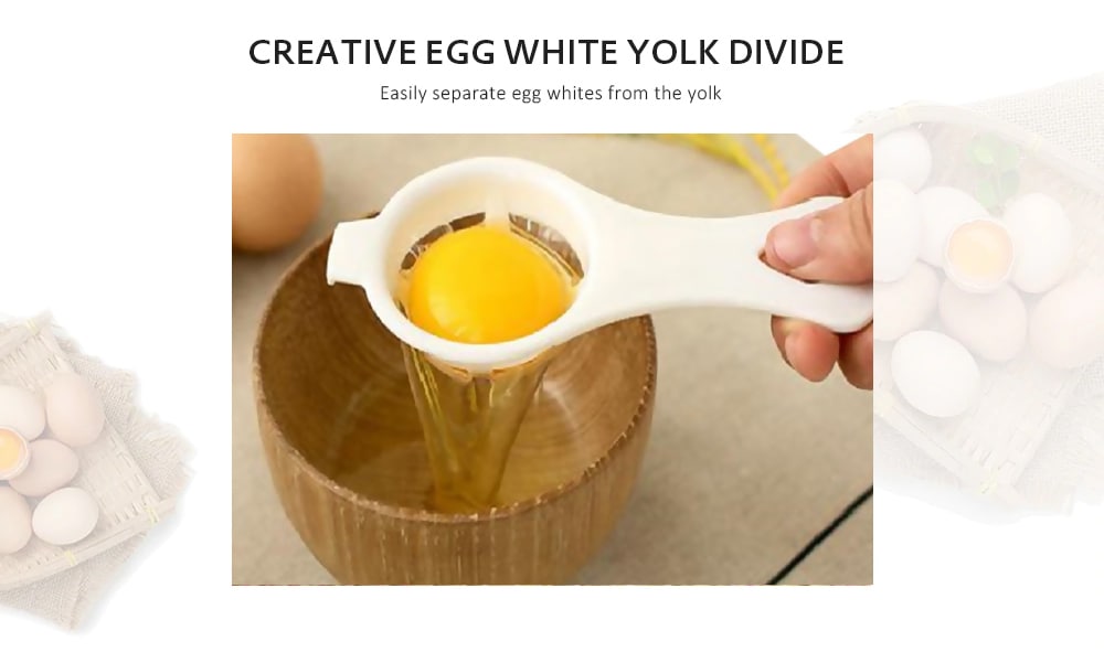 Practical Egg Yolk White Separator Household Supplies Gadgets Home Necessities- White