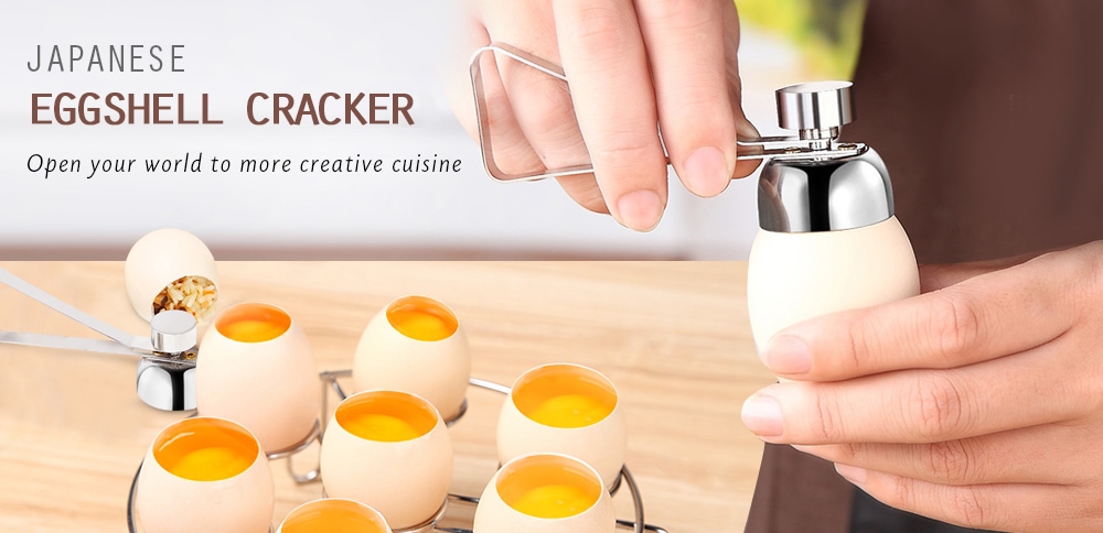 Stainless Steel Eggshell Cracker Cutter- Silver