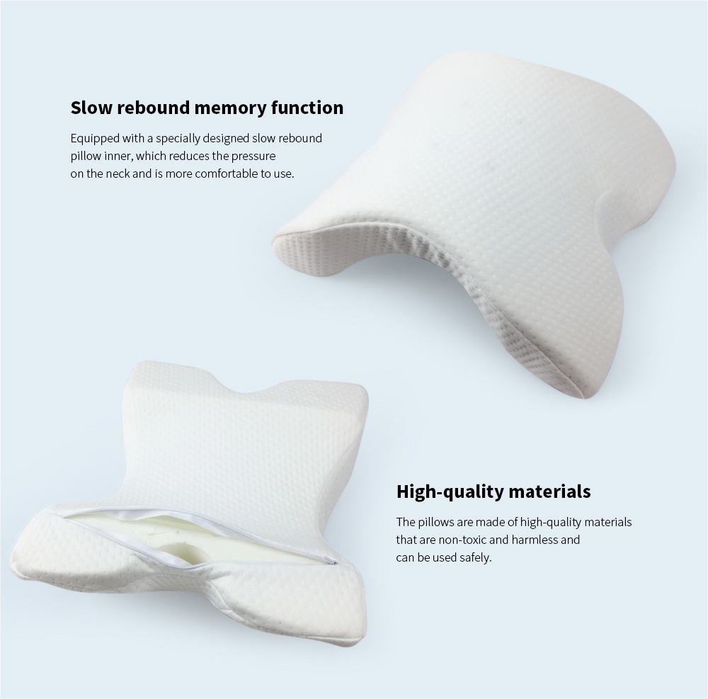 U-shaped Arc Slow Rebound Memory Pillow- Milk White