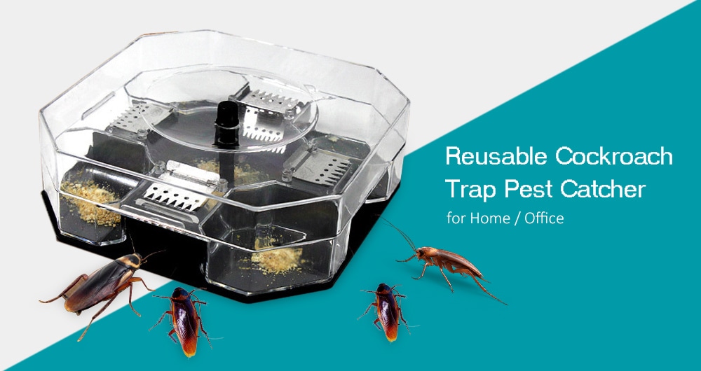 Reusable Cockroach Trap Biologic Pest Catcher for Home / Office- Black