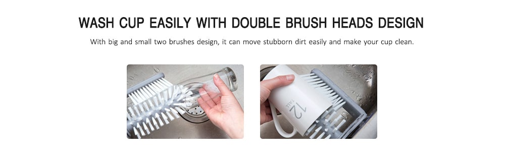 Creative Suction Wall Household Cleaning Brush- Gray