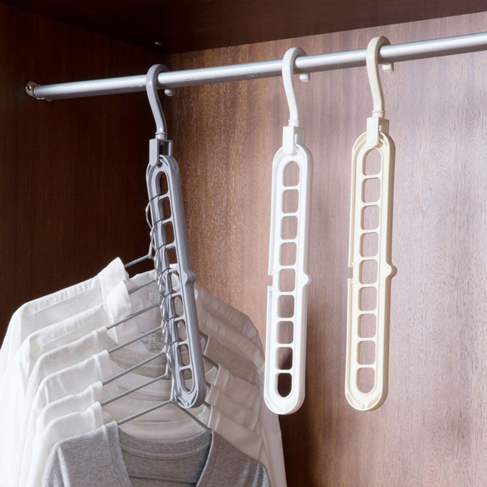 Multifunction Clothes Drying Rack Storage Hanger for Wardrobe Outdoor Balcony- Light Gray