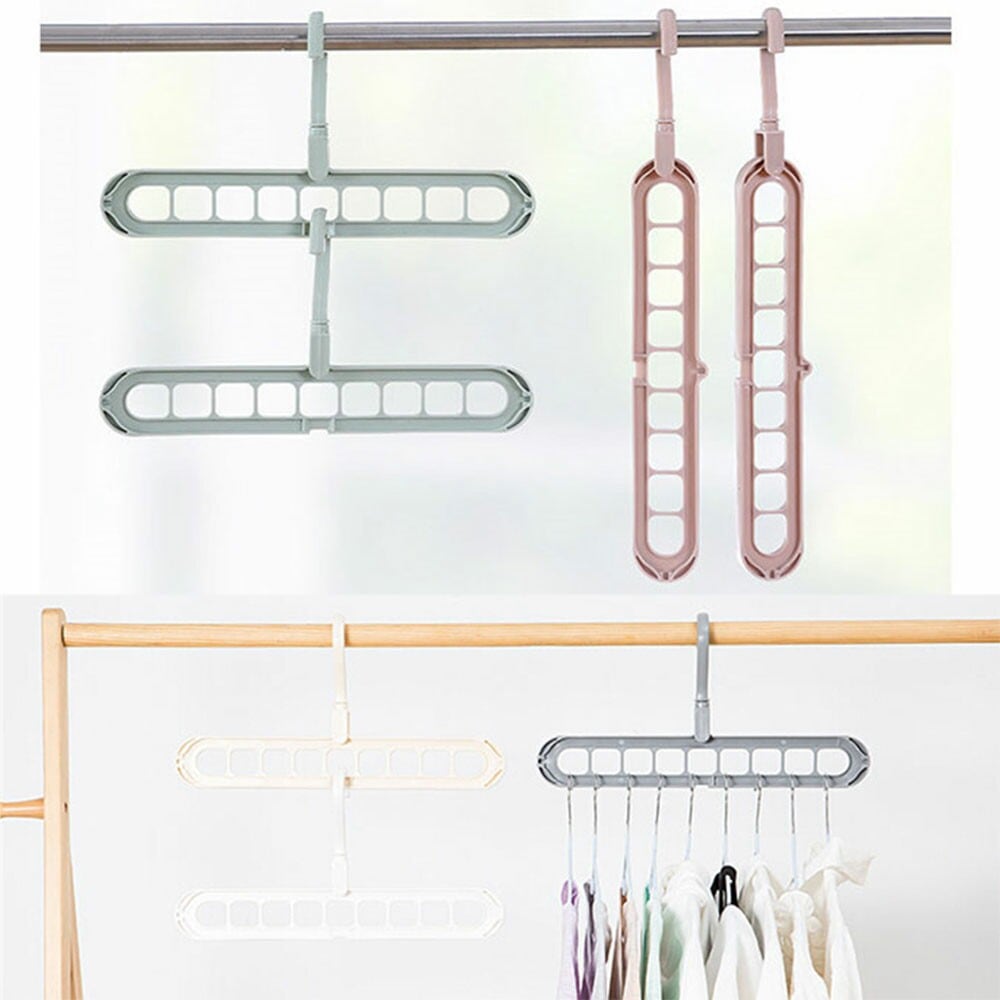 Multifunction Clothes Drying Rack Storage Hanger for Wardrobe Outdoor Balcony- Light Gray