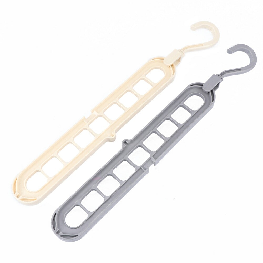 Multifunction Clothes Drying Rack Storage Hanger for Wardrobe Outdoor Balcony- Light Gray